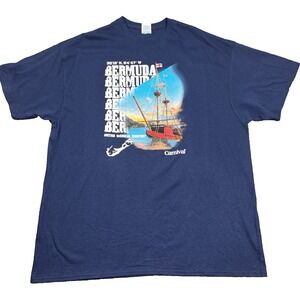 Carnival Bermuda British Overseas Territory T Shirt Adult 2XL Short Sleeve Tee